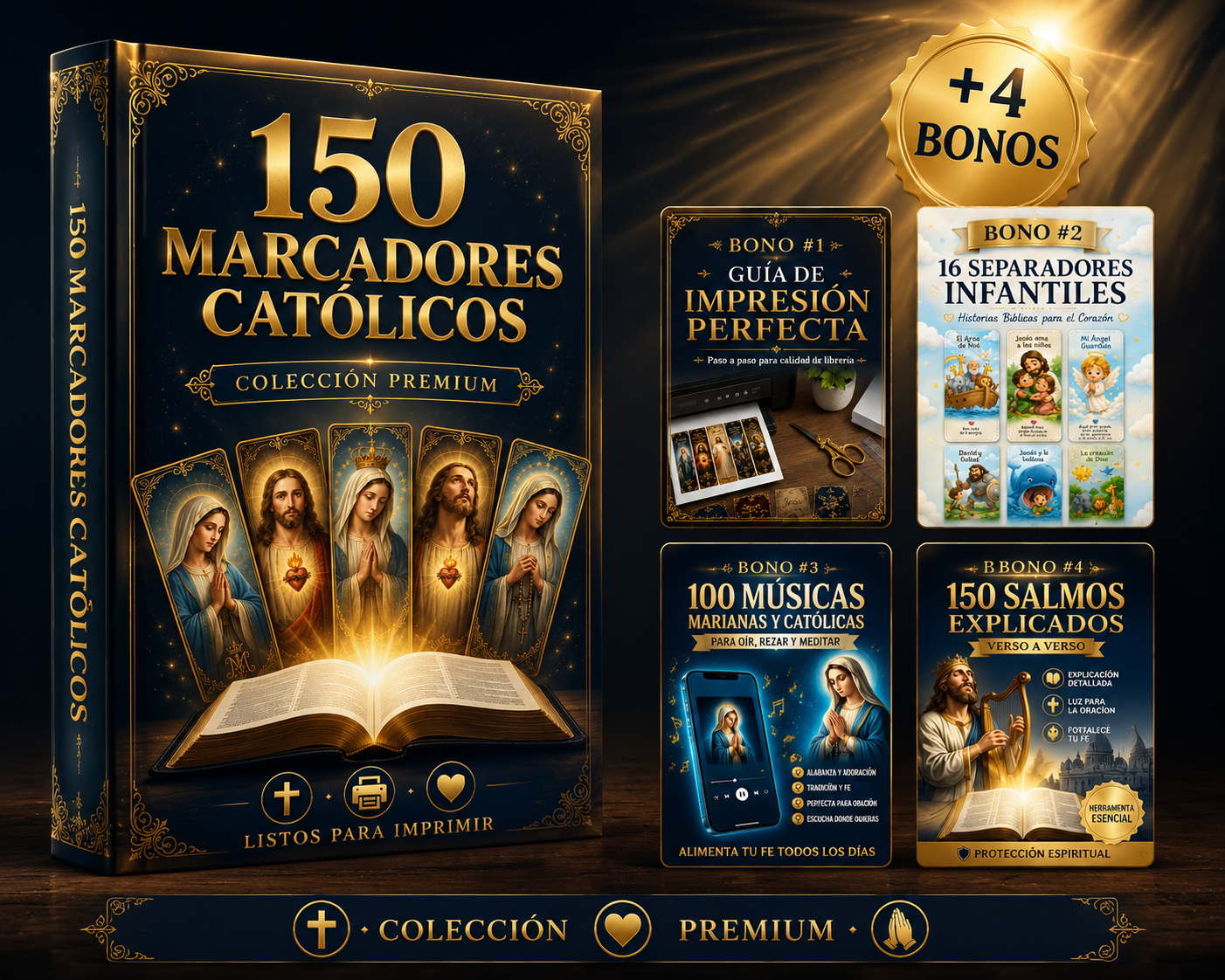 Bundle Súper Oferta VIP: 150 Separadores Católicos + 4 bonos exclusivos
